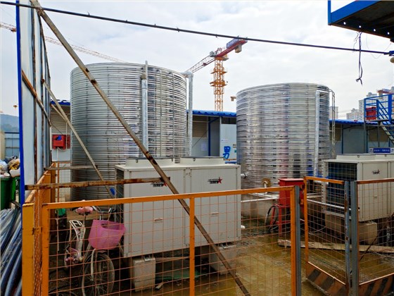 中国一冶花山还建房项目部太阳能热水工程